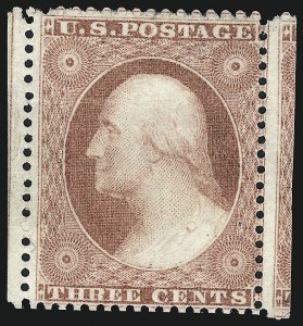 Sale 996, Lot 3201, 1857 3c Perforated Issue - Type II