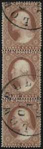 Sale 996, Lot 3202, 1857 3c Perforated Issue - Type II