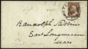 Sale 996, Lot 3204, 1857 3c Perforated Issue - Type II