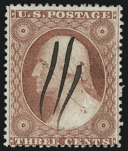 Sale 996, Lot 3216, 1857 3c Perforated Issue - Type III Flaws and Varieties