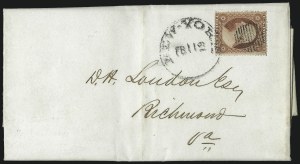 Sale 996, Lot 3227, 1857 3c Perforated Issue - Type III Covers