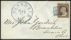 Sale 996, Lot 3234, 1857 3c Perforated Issue - Type III Covers