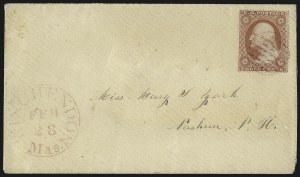 Sale 996, Lot 3238, 1857 3c Perforated Issue - Type III Covers