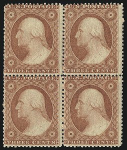 Sale 996, Lot 3262, 1857 3c Perforated Issue - Type IV