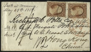 Sale 996, Lot 3276, 1857 3c Perforated Issue - Type IV Covers