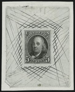 Sale 997, Lot 5001, Essays and Proofs - 1847 thru 1861 Issues