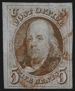 Sale Number 997, Lot Number 5066, 5c 1847 Issue (Scott 1 and shades)