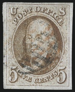 Sale 997, Lot 5073, 5c 1847 Issue (Scott 1 and shades)