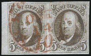 Sale 997, Lot 5076, 5c 1847 Issue (Scott 1 and shades)