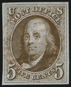 Sale 997, Lot 5082, 5c 1847 Issue (Scott 1 and shades)
