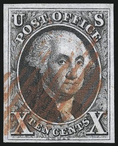 Sale 997, Lot 5089, 10c 1847 Issue (Scott 2)