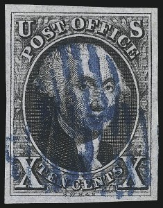 Sale 997, Lot 5090, 10c 1847 Issue (Scott 2)