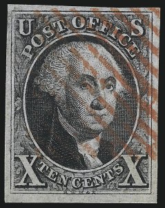 Sale 997, Lot 5091, 10c 1847 Issue (Scott 2)