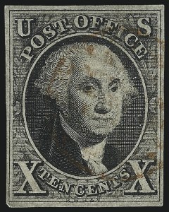Sale 997, Lot 5094, 10c 1847 Issue (Scott 2)