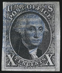 Sale 997, Lot 5098, 10c 1847 Issue (Scott 2)