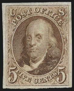 Sale 997, Lot 5110, 1875 Reproduction of 1847 Issue (Scott 3-4)