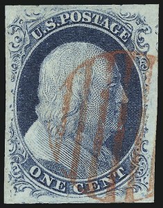 Sale 997, Lot 5124, 1c 1851-56 Issue (Scott 5-9)