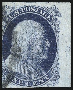 Sale 997, Lot 5132, 1c 1851-56 Issue (Scott 5-9)