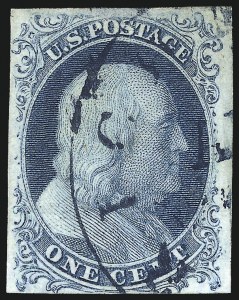 Sale 997, Lot 5137, 1c 1851-56 Issue (Scott 5-9)
