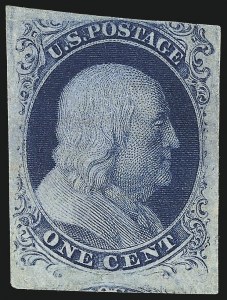 Sale 997, Lot 5142, 1c 1851-56 Issue (Scott 5-9)