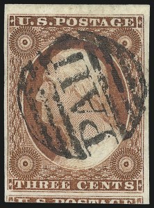 Sale 997, Lot 5148, 3c 1851-56 Issue (Scott 10-11A)