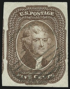 Sale 997, Lot 5164, 5c 1856 Issue (Scott 12)