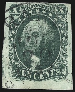 Sale 997, Lot 5181, 10c and 12c 1851-56 Issue (Scott 13-17)