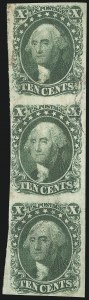 Sale 997, Lot 5182, 10c and 12c 1851-56 Issue (Scott 13-17)
