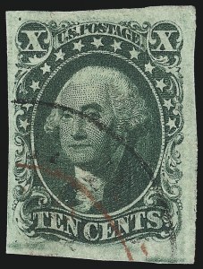 Sale 997, Lot 5185, 10c and 12c 1851-56 Issue (Scott 13-17)