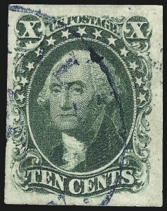 Sale 997, Lot 5194, 10c and 12c 1851-56 Issue (Scott 13-17)