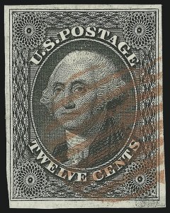 Sale 997, Lot 5208, 10c and 12c 1851-56 Issue (Scott 13-17)