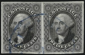 Sale 997, Lot 5210, 10c and 12c 1851-56 Issue (Scott 13-17)