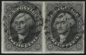 Sale 997, Lot 5212, 10c and 12c 1851-56 Issue (Scott 13-17)