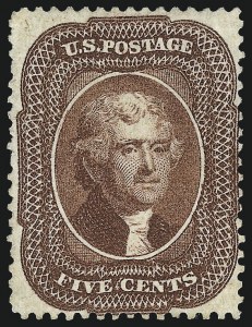 Sale 997, Lot 5247, 3c-5c 1857-60 Issue (Scott 25-30A)