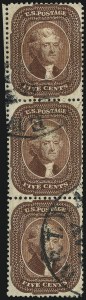 Sale 997, Lot 5252, 3c-5c 1857-60 Issue (Scott 25-30A)