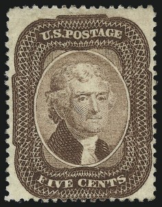 Sale 997, Lot 5256, 3c-5c 1857-60 Issue (Scott 25-30A)