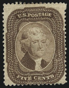 Sale 997, Lot 5257, 3c-5c 1857-60 Issue (Scott 25-30A)