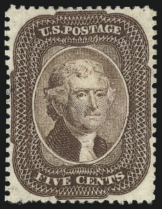 Sale 997, Lot 5258, 3c-5c 1857-60 Issue (Scott 25-30A)