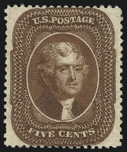 Sale 997, Lot 5260, 3c-5c 1857-60 Issue (Scott 25-30A)