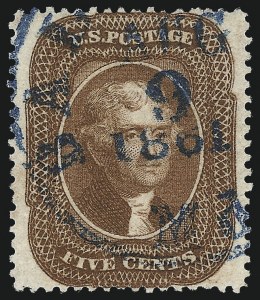 Sale 997, Lot 5264, 3c-5c 1857-60 Issue (Scott 25-30A)
