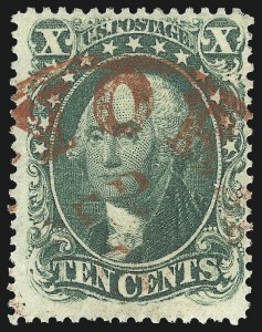 Sale 997, Lot 5269, 10c 1857-60 Issue (Scott 31-35)