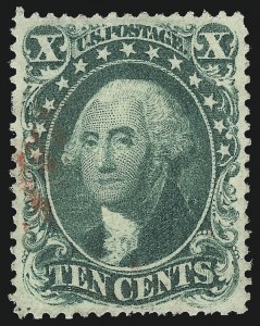 Sale 997, Lot 5270, 10c 1857-60 Issue (Scott 31-35)