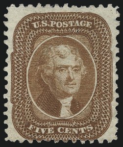 Sale 997, Lot 5307, 1875 Reprint of 1857-60 Issue (Scott 40-47)