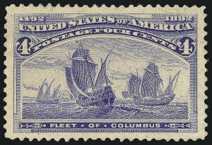 Sale Number 997, Lot Number 5676, 1893 Columbian Issue (1c thru 8c, Scott 230-236) Sale Number 997, Lot Number 5676, 1893 Columbian Issue (1c thru 8c, Scott 230-236)
