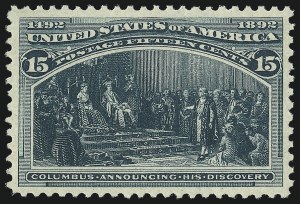 Sale Number 997, Lot Number 5682, 1893 Columbian Issue (10c thru $1.00, Scott 237-241)