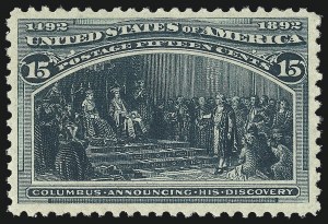 Sale 997, Lot 5683, 1893 Columbian Issue (10c thru $1.00, Scott 237-241)