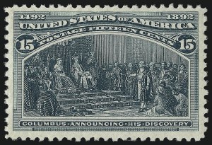 Sale 997, Lot 5684, 1893 Columbian Issue (10c thru $1.00, Scott 237-241)