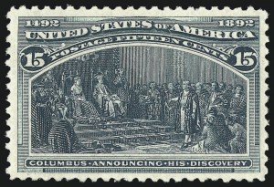 Sale 997, Lot 5685, 1893 Columbian Issue (10c thru $1.00, Scott 237-241)
