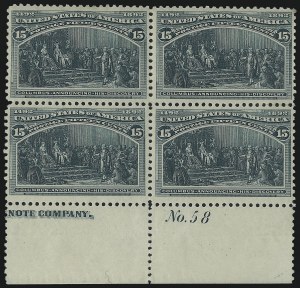 Sale 997, Lot 5686, 1893 Columbian Issue (10c thru $1.00, Scott 237-241)