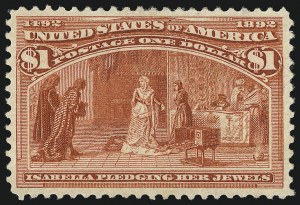 Sale 997, Lot 5699, 1893 Columbian Issue (10c thru $1.00, Scott 237-241)